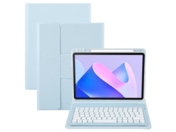Capa De Couro Com Teclado Bluetooth De Botões Redondos E Suporte Giratório Para Huawei Matepad 11 2023/2021