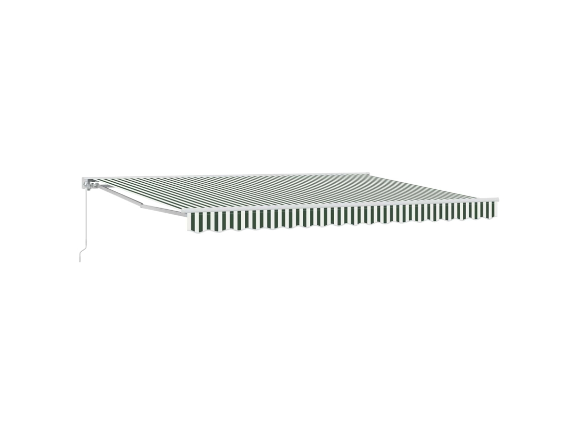 Conjunto 1 Toldo Retrátil Vidaxl Branco Alumínio (5 X 3 M)