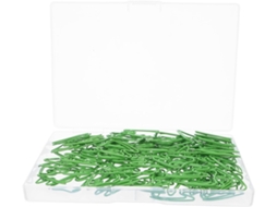 100-clips De Papel Verdes Em Formato Dente, Feitos De Plástico E Metal Design Original Ideais Para Organização