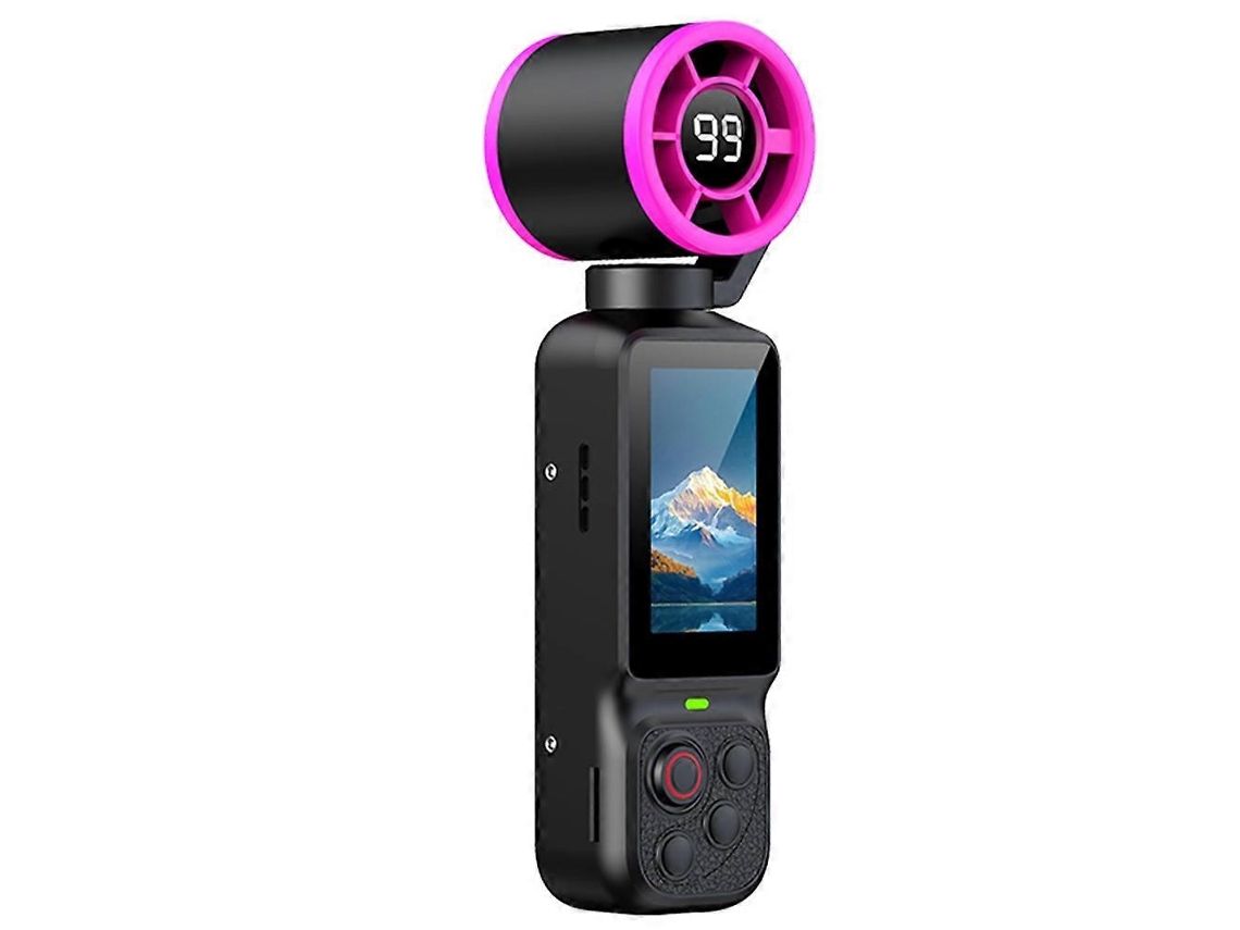 Câmara Gimbal Portátil 1080p Com Ventoinha E Ecrã De 1,97 Polegadas