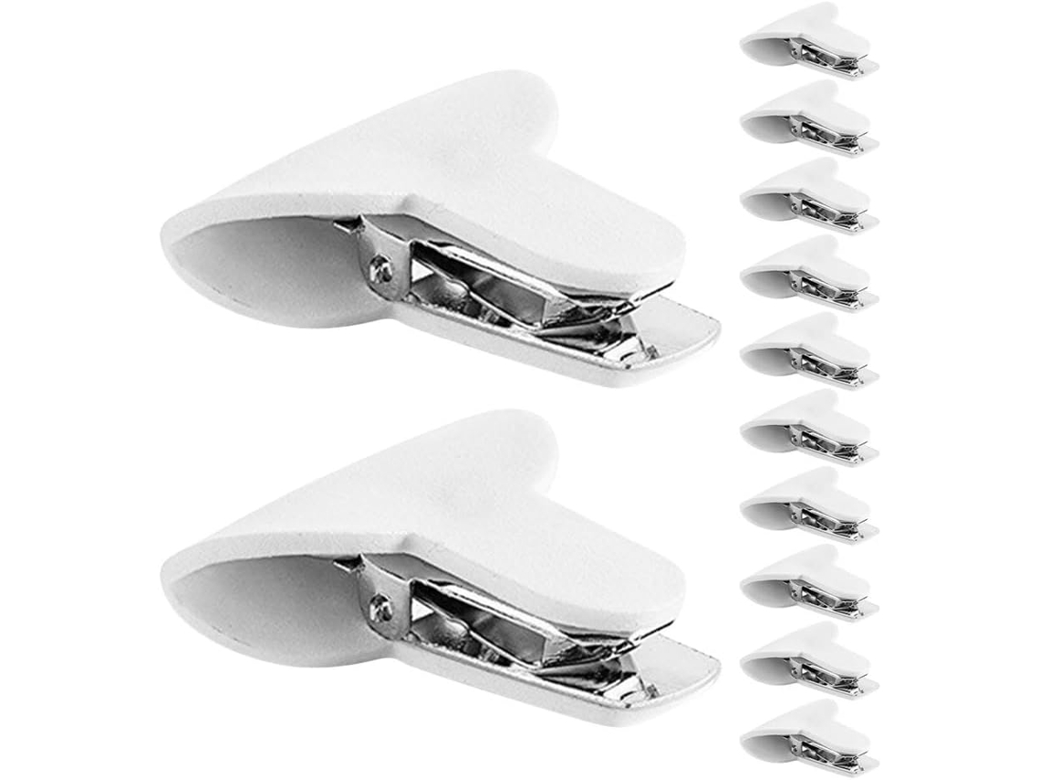 Conjunto de 12 Prendedores Edredom Antiderrapantes, Feitos Metal e Espuma, para Fixar Lençóis CHABERLU