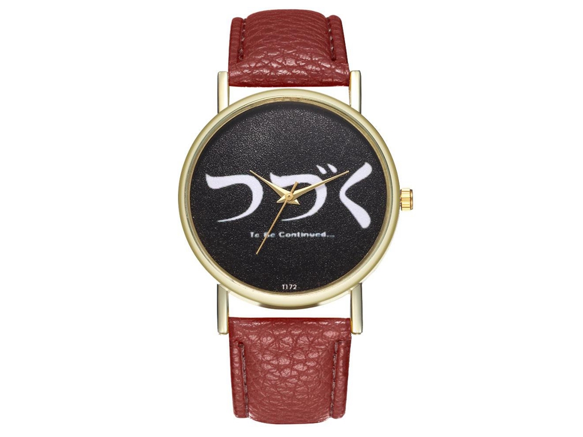 Relógio de quartzo unissex elegante e moderno para uso casual, ideal para presente (marrom)
