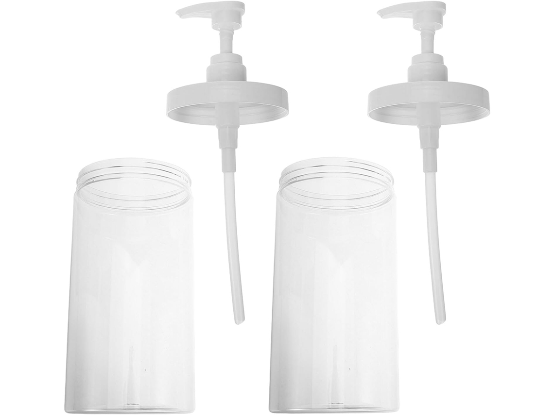 Conjunto De 2 Frascos De Viagem Transparentes E Recarregáveis Com Bomba