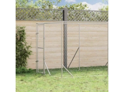 Vidaxl Canil De Exterior 2x14x2 M Aço Galvanizado Prateado