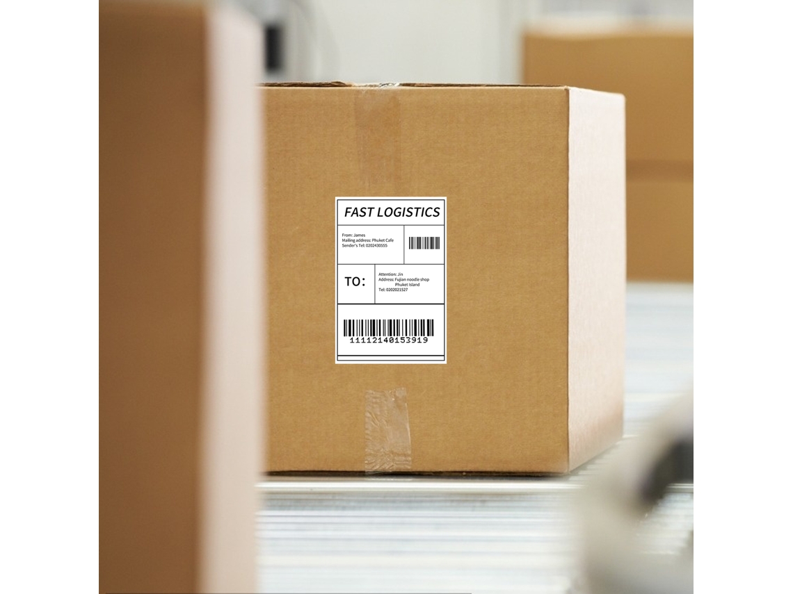 Placas térmicas 4x6, pacote com 500 unidades, adesivo forte, compatíveis com Dymo Zebra, sem BPA | S/BRAND
