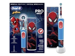Escova De Dentes Elétrica Oral B Vitality Pro Kids Spiderman Multicolorido Estojo De Viagem Incluído