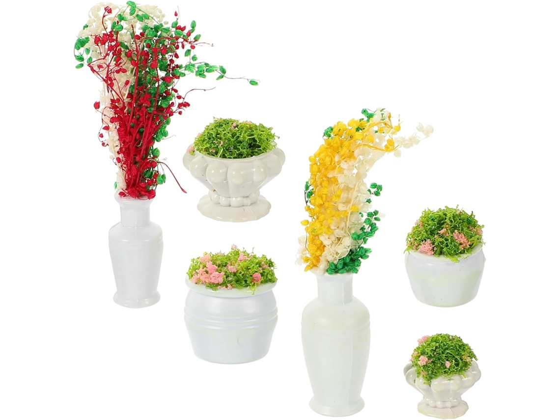 Mini Plantas Artificiais De Flores Para Decoração De Mesa Gokoco (estilo Variado)