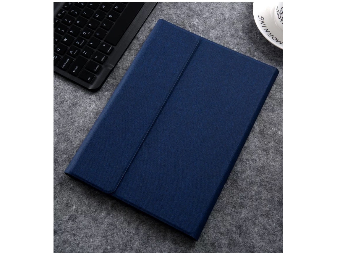 Capa de Teclado Bluetooth para Ipad Pro12.9 2018/2020 Tampa Redonda com Toque e Luz de Fundo Colorida ,português, Azul XIAOMOYU