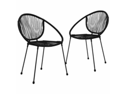 Garden Chair, Garden Chairs Vidaxl Preto Pvc (n/a)