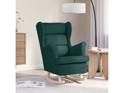 Vidaxl Cadeira De Baloiço 74x90x102 Cm Tecido Verde-escuro