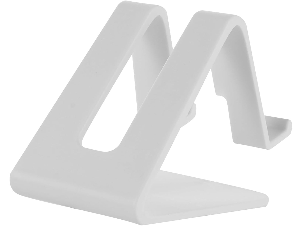 Suporte De Plástico Branco Para Celular E Tablet Com Orifício Para Carregamento, Estável.