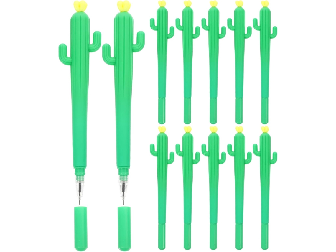 Nuobesty Conjunto De 12 Canetas Em Gel Com Formato Cacto