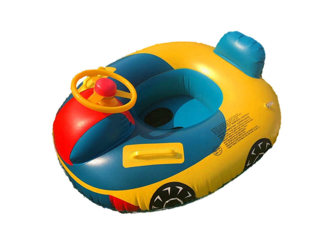Boia inflável infantil YANYXR com design de carro e volante para 1,5 anos até 50 libras