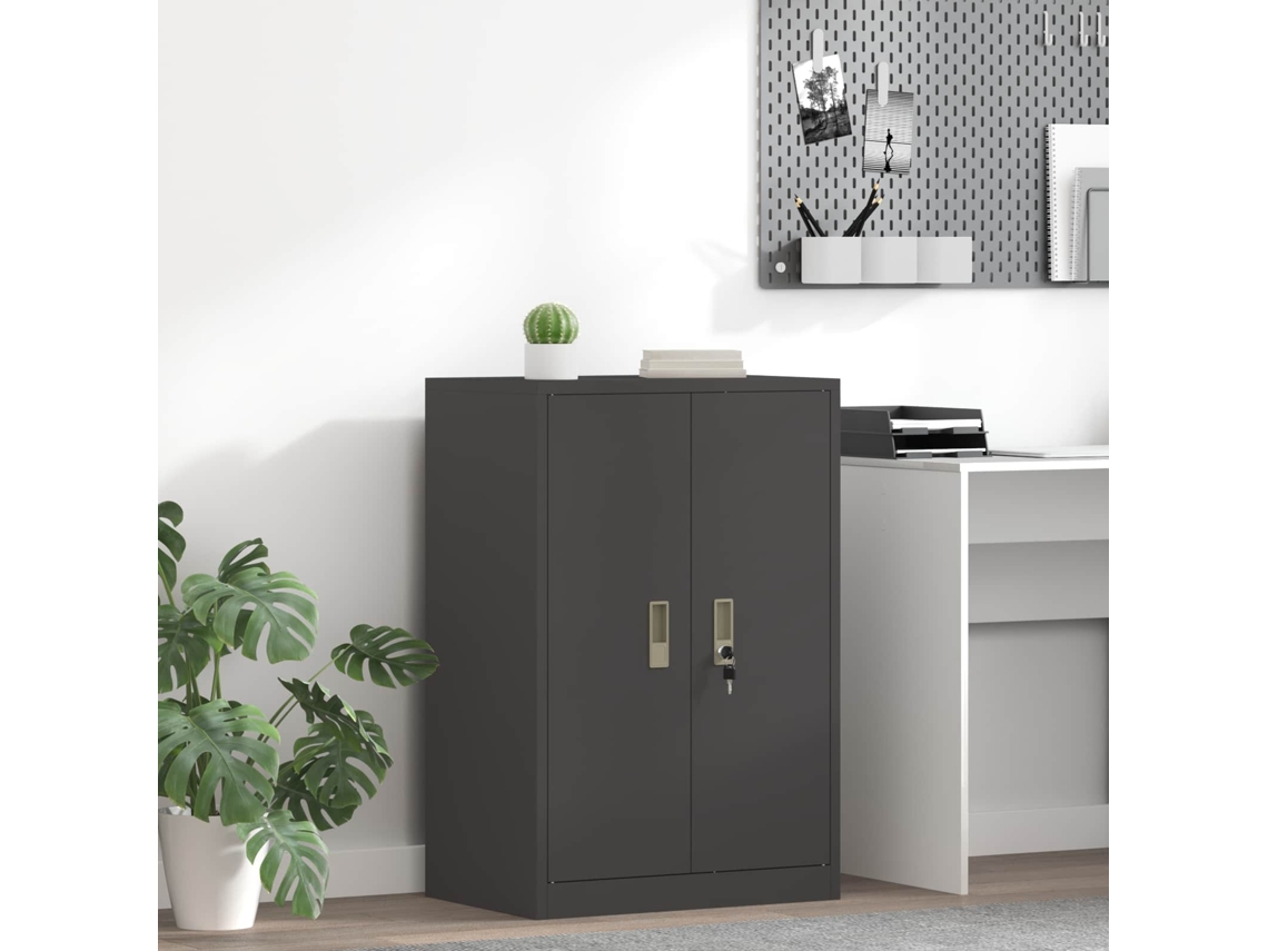 Vidaxl Armário De Arrumação Preto 60 X 40 X 90 Cm Aço