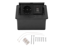 Tomada De Mesa Com Duas Portas Usb, Régua De Energia À Prova Dágua, Caixa De Conexão Padrão Ue 250v Olysi Shop