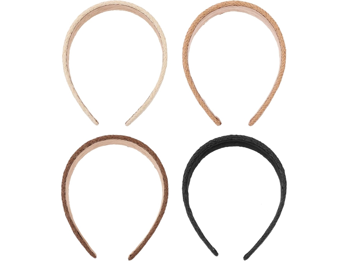 Presilhas de cabelo de plástico estilo ráfia, conjunto com 4 unidades para evitar que seu cabelo se quebre.