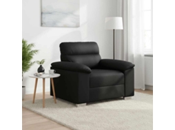 Vidaxl Poltrona Couro Artificial 100x81x84 Cm Preto