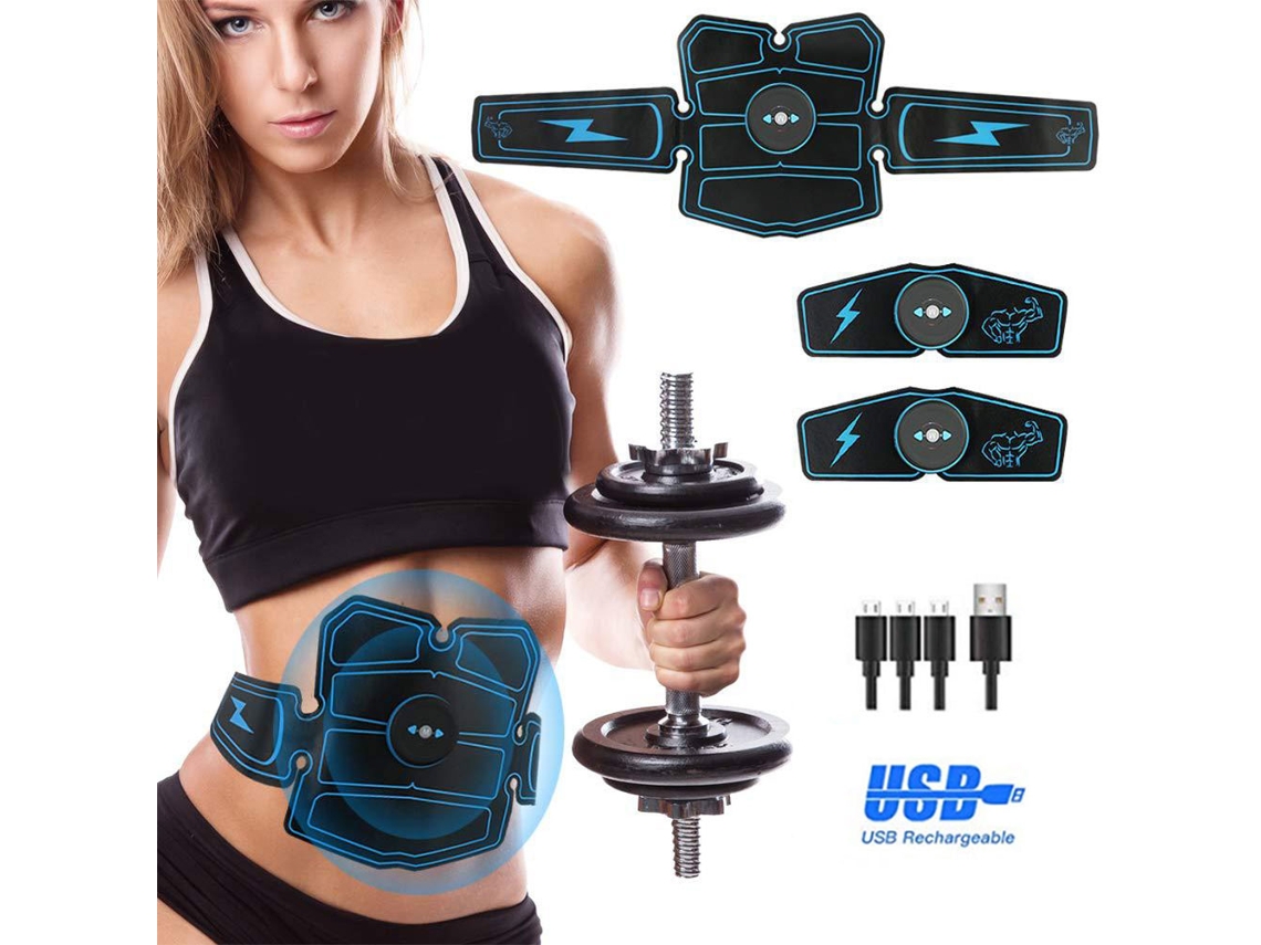 Cinto Tonificador Muscular Abdominal Com Carregamento Usb Para Treinamento Ems.