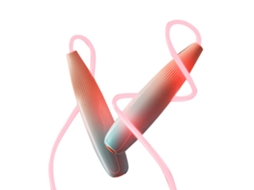 Corda De Pular Luminosa Design Aerodinâmico Bonita Para Crianças Iniciantes Adultos Fitness Rosa Tamanho Único