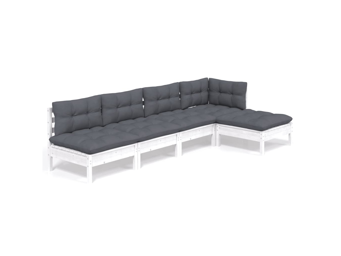 Garden Lounge Set, Garden Lounge Sets Vidaxl Branco Madeira De Pinho (n/a)