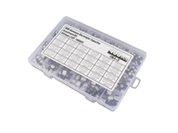 Kit de Capacitores Eletrolíticos de Alumínio 400 Peças 24 Valores 1uF-1000uF 6.3V-50V com Caixa
