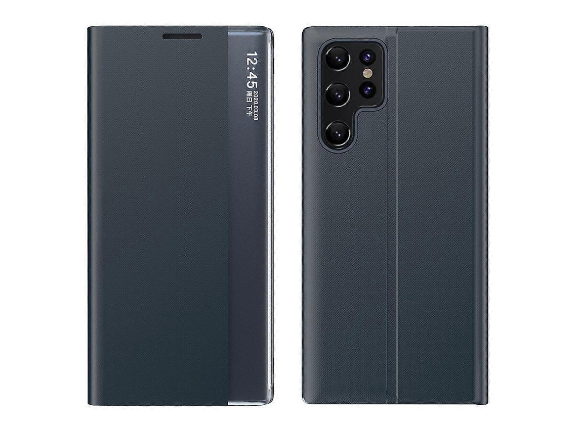 Capa de Couro Pu com Adsorção Magnética e Suporte para Celular Samsung Galaxy S23 Ultra, À Prova Quedas Design S AQUAFORGE