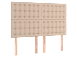 Cabeceira Cappuccino 144x5x118/128 Cm Couro Sintético MAISON EXCLUSIVE