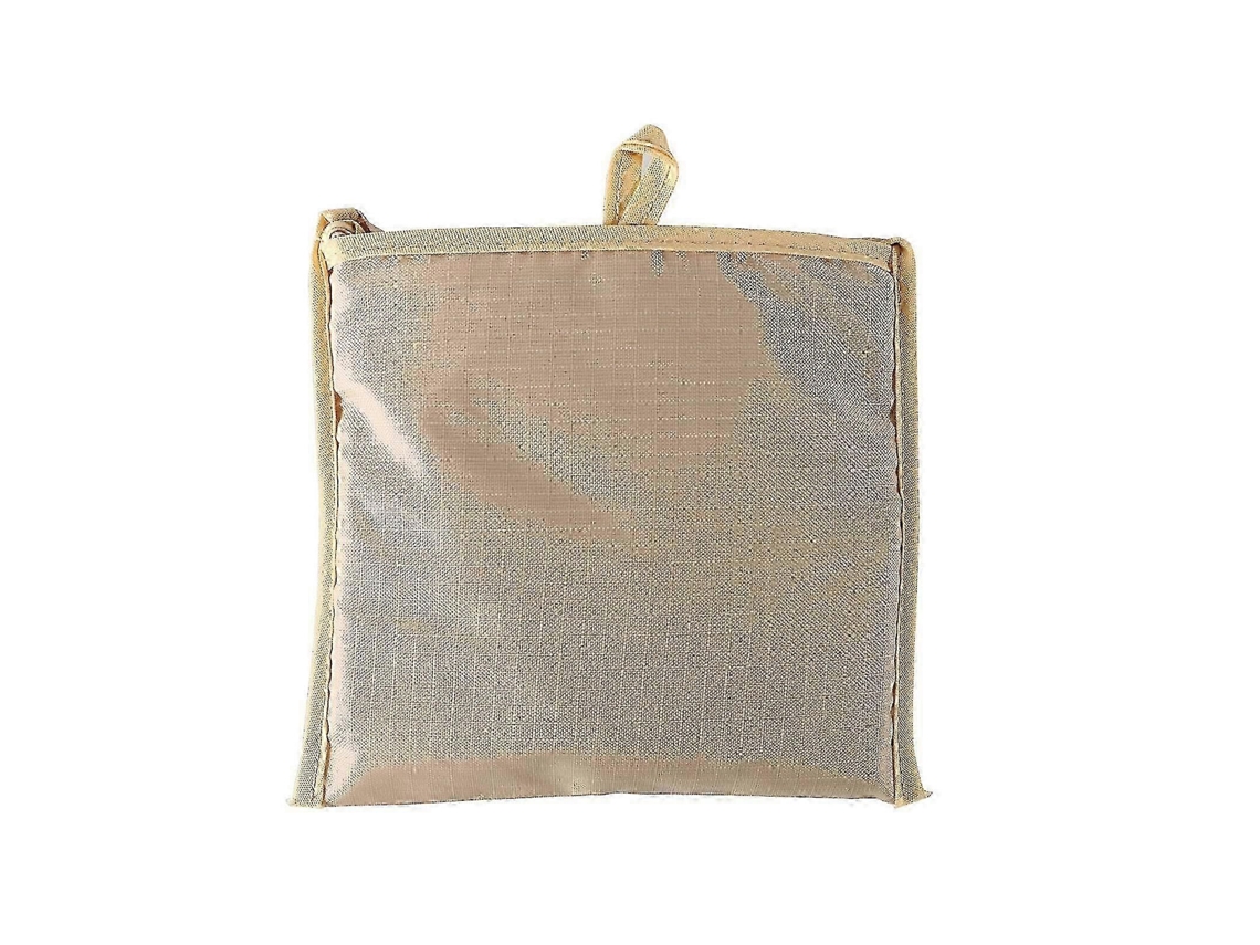 Sacola De Compras Grande, Dobrável E Reutilizável, Lavável, De Cor Sólida E Simples, Suporta Até 11 Kg, Feita De Tecido Oxford Com Cordão Resiste