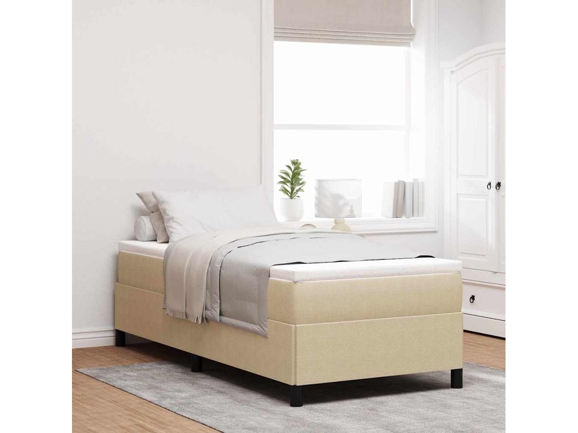 Vidaxl Cama Box Cinza Verde 100 X 200 Cm Tecido De Veludo Cotele