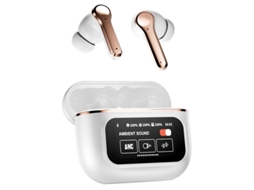 Fones de Ouvido Sem Fio Bluetooth 5.4 com Cancelamento de Ruído Ativo com Tela Sensível Ao Toque para Iphone Android JIAPEI (branco)