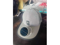 Chapéu com Ventilador Movido a Energia Solar MDUG (cinza Claro)