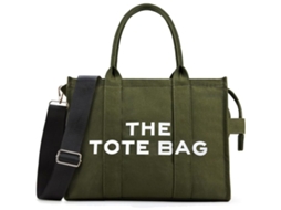 Bolsa Tote AQUAFORGE de Lona, Transversal, com Zíper e Alça, Trabalho, Escola, Viagens, Compras