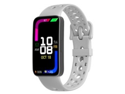 Bracelete Para Huawei Band 10 / 9 / 8 - Silicone Cinza-névoa - Fivela De Pino - Furos Redondos Cinza
