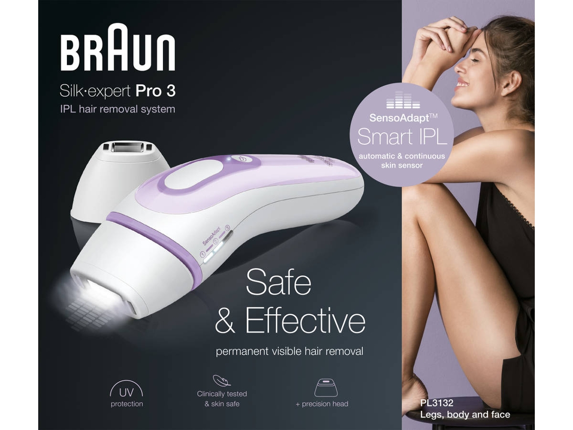 Depiladora Luz Pulsada BRAUN Silk Expert PL3132 (IPL - Multi-zonas - Corrente)