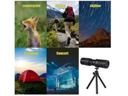 Telescópio Monocular 300x40 Para Adultos Com Zoom De Alta Potência Telescópio Monocular Compacto Para Smartphone Preto Bestvite