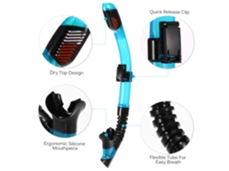 Business óculos de Natação Profissional para Crianças com Tubo de Snorkel Seco Antifogo para Mergulho e Snorkeling
