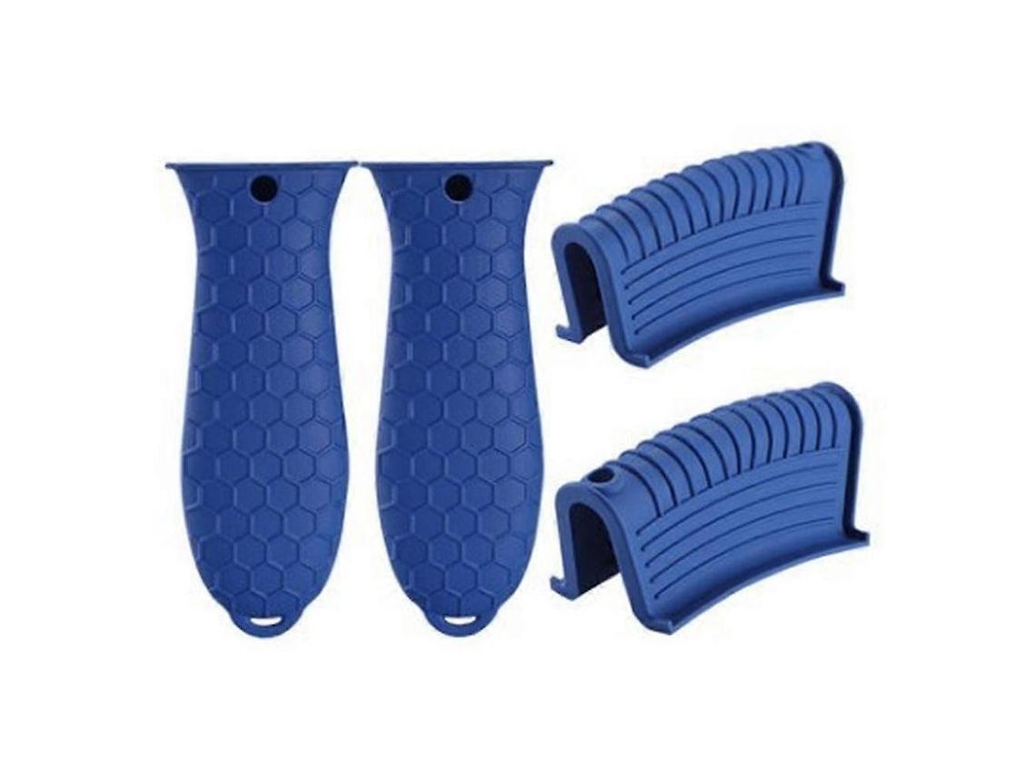 Capinha De Silicone Para Maniglia De Panelas De Ferro Fundido Com Isolamento Térmico E Design Anti-deslizante Azul