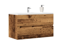 Vidaxl Armário Suspenso Wc 80x38,5x45 Cm Deriv. Madeira Madeira Velha