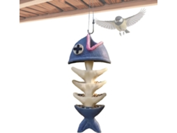 Comedouro Externo para Pássaros, em Formato de Espinha de Peixe, para Pássaros Pequenos, para Uso em Decks de Árvores, CHABERLU