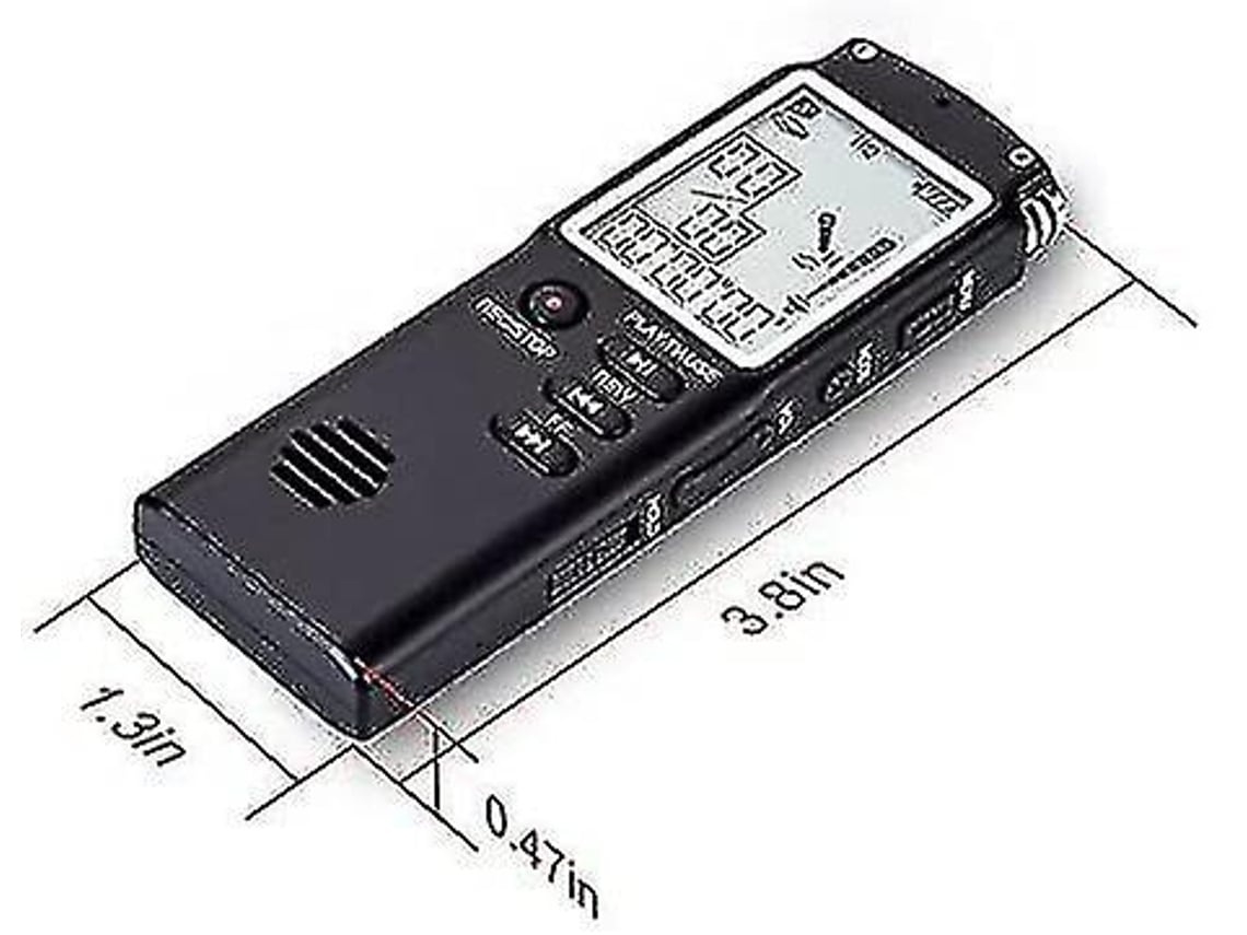 Lurelia Gravador De Chamadas Telefónicas 16gb Com Usb, Redução De Ruído, Reprodução Mp3 Para Reuniões, Aulas, Entrevistas - Preto