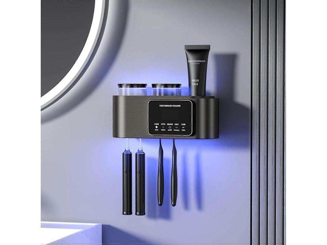 Suporte Para Escova De Dentes Sdigv Banheiro, Suporte Elétrico Parede Com Secagem E Limpeza Inteligentes, Carregamento Solar.