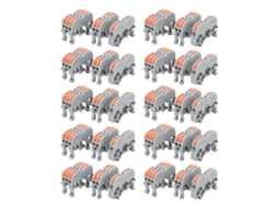 30 Peças Conector De Cabo Compacto De Rail Para Conexão Rápida Terminal De Fiação 250v Para Iluminação