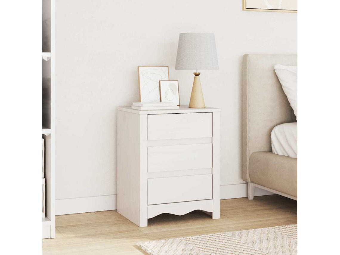 Vidaxl Mesa De Centro Com Gaveta Drammen Branco 45 X 35 X 56 Cm