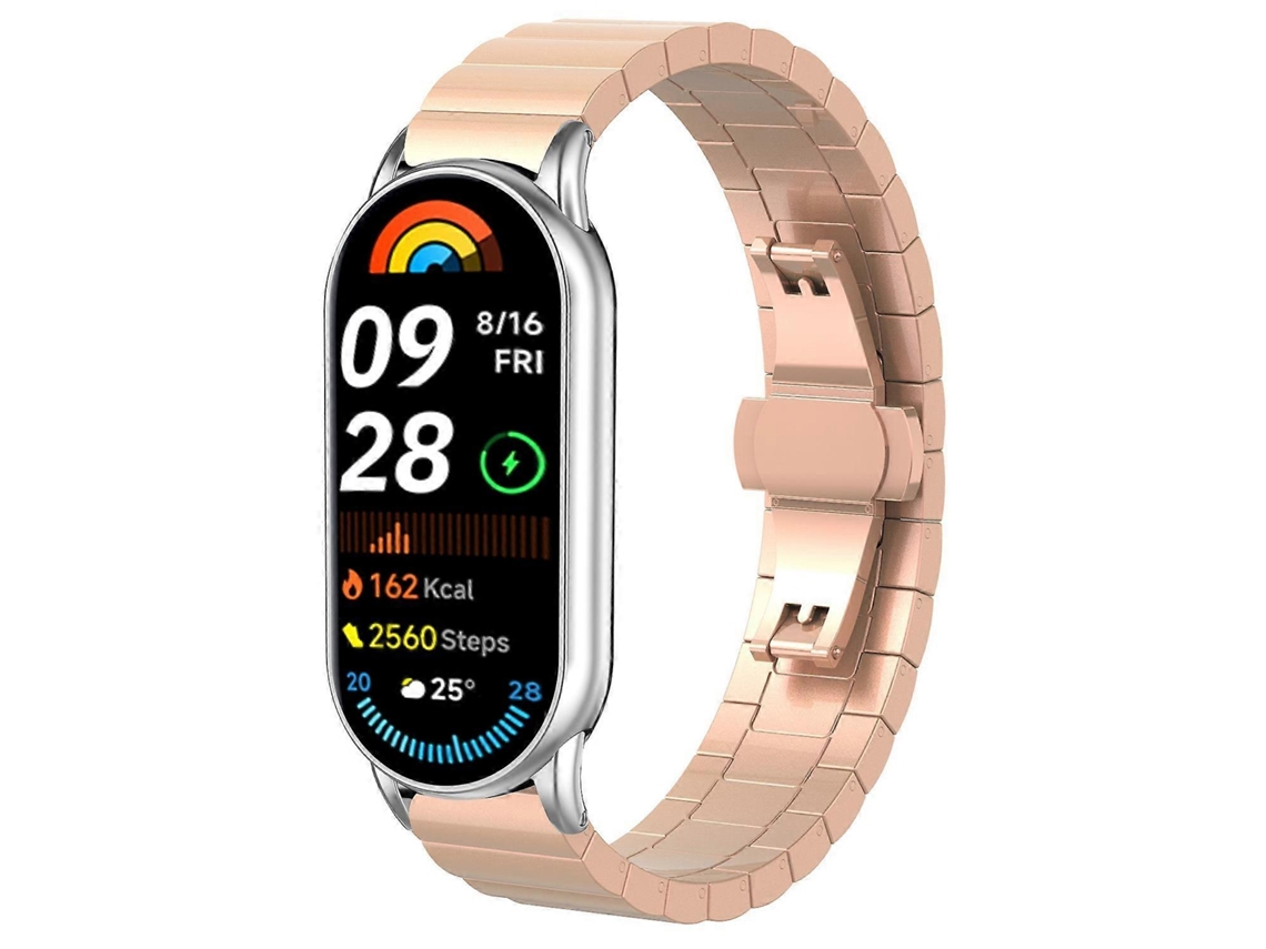 Pulseira De Relógio Xdfind De Bambu Com Uma Única Conta E Aço Inoxidável Maciço.