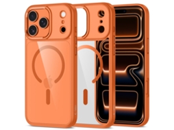 Capa Tech-protect Magmat Para Iphone 17 Pro Laranja Cósmica Com Proteção Magsafe
