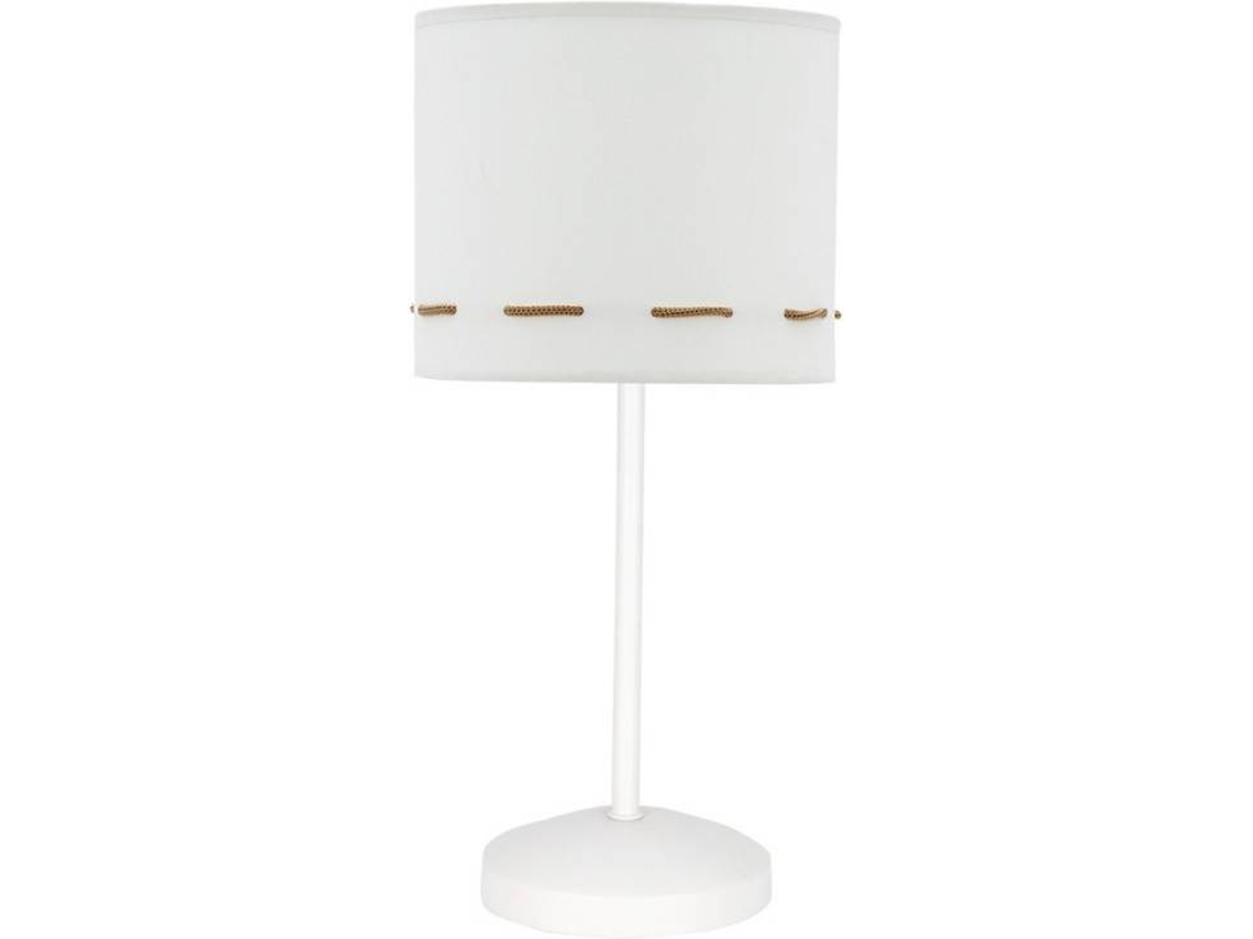 Candeeiro de Mesa FABRILAMP Trazos (Castanho - E14 - Máx. 40W - Tecido)