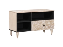 Vidaxl Gabinete Para Tv Com Gaveta Branco 80 X 33,5 X 46 Cm