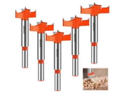 Conjunto de 5 Brocas Estilo Pagode, Multifuncionais, Aço de Alta Velocidade, Haste Triangular, Revestido de Titânio X001