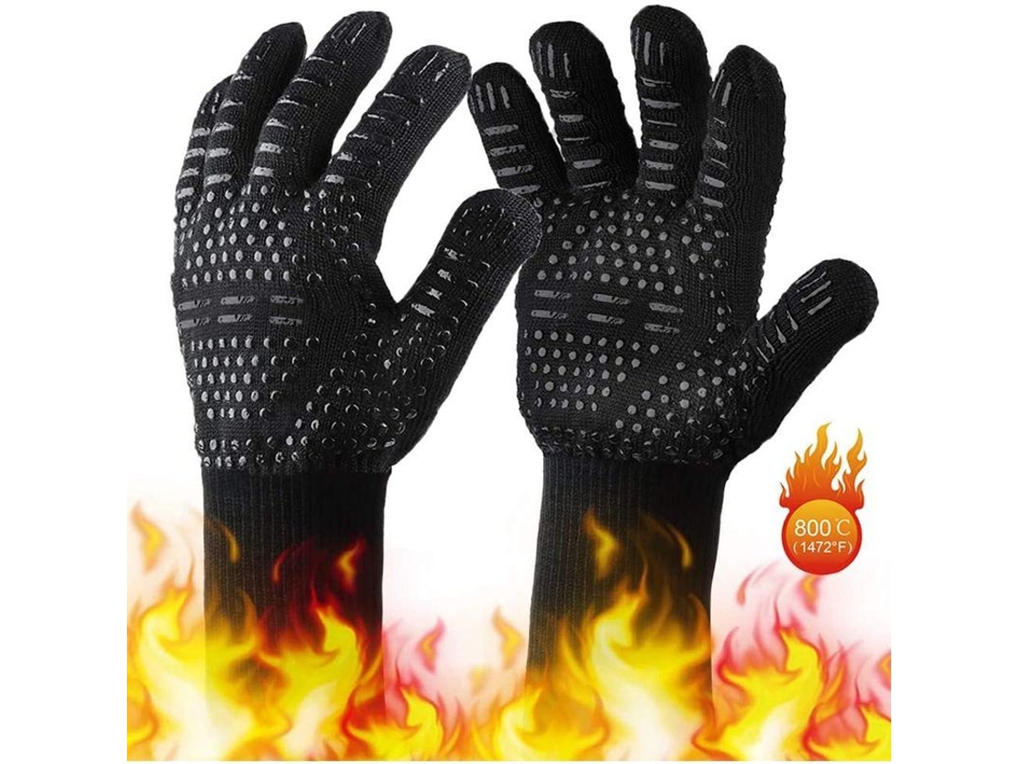 Nova Line luvas de Churrasco Resistentes Ao Calor Até 800°c, Anti deslizantes, Úteis na Cozinha e Indústrias