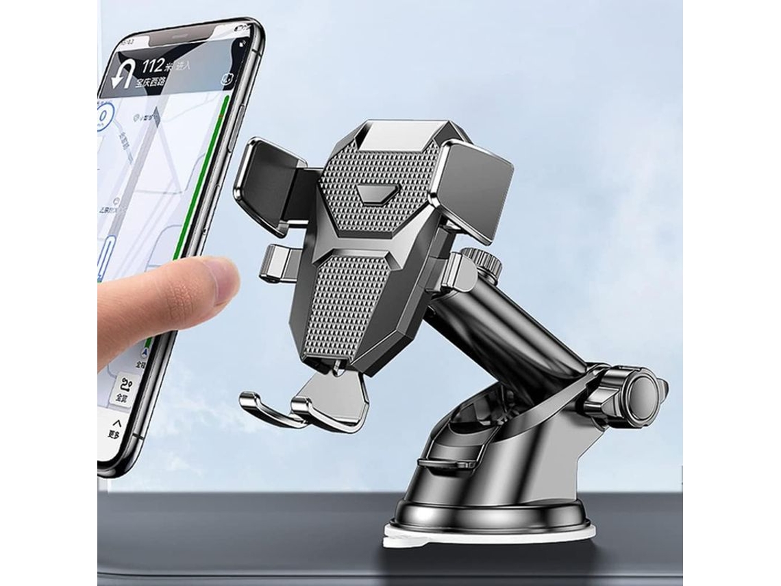 Yuru suporte para Telefone no Carro Linjou, para Painel e Parabrisa do Carro, Sução Forte, Rotação 360°, Braço Retrátil